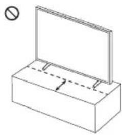 SAMSUNG QE65Q60DAU - Voorzorgsmaatregelen bij de installmentie van de tv met een voet - 2