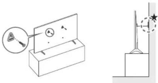 SAMSUNG QE65Q60DAU - Preventing the TV from falling - 1