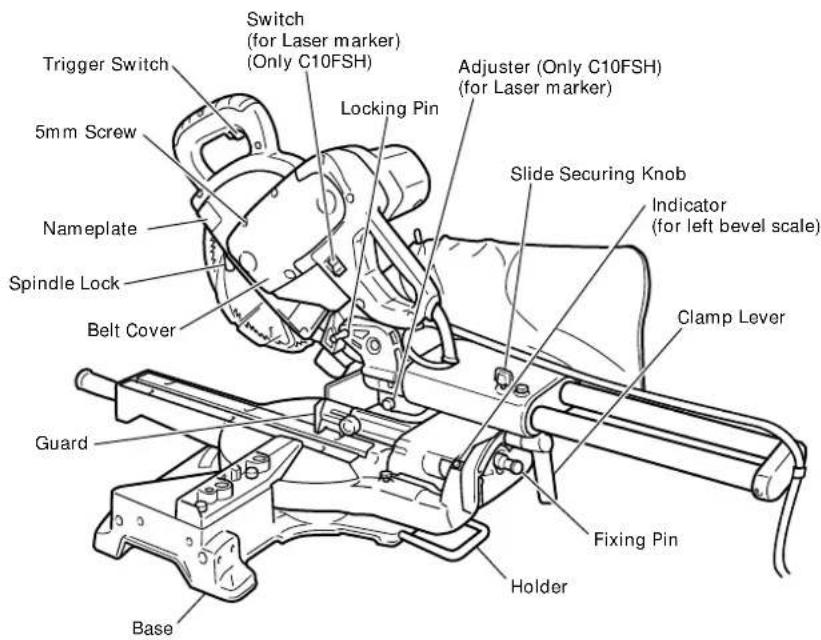 HITACHI C 10FSHPS - NAME OF PARTS - 2