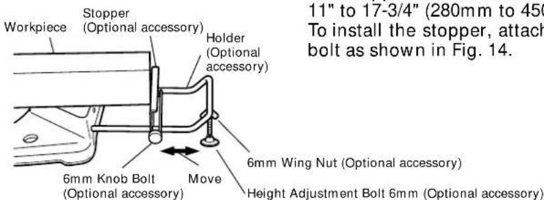 HITACHI C 10FSHPS - Stopper for precision cutting ... (Stopper and holder are optional accessory) - 1