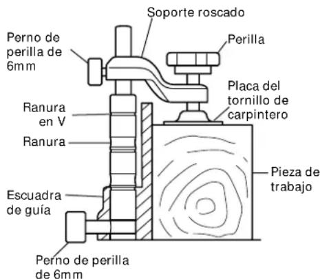 HITACHI C 10FSHPS - Utilización delconjunto de tornillo de corpintero (Accesorio estandar) - 1