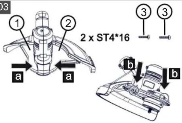 03 ① ② 2 x ST4*16 ③ ③ a a b b
