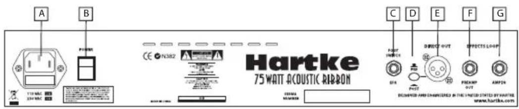 Hartke AC75 - Paneltrasero del AC150 - 1