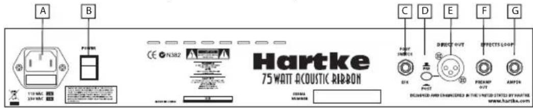 Hartke AC75 - AC150 Rear Panel - 1