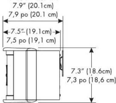 Martin Logan Motif X - Dimensions :aucun support et avec support mural - 4