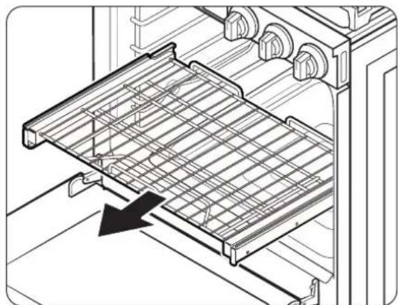 Dacor DOP30T840GS - Removing the gliding rack - 1