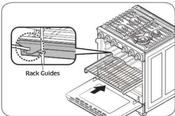 Dacor DOP30T840GS - Installing the gliding rack - 1