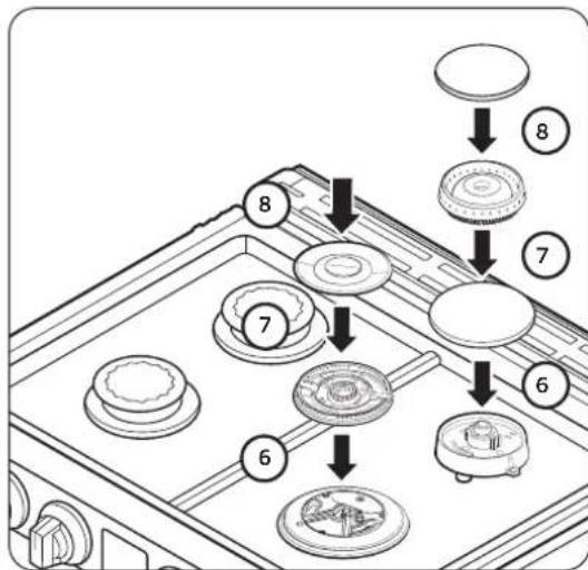 Dacor DOP30T840GS - Burner grates and components - 2