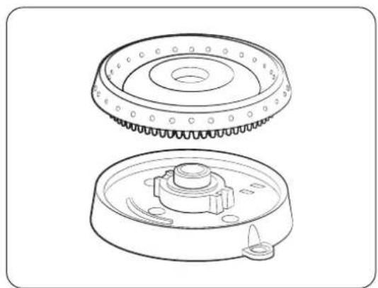 Dacor DOP30T840GS - Tapas y cabezas de los quemadores redondos - 1