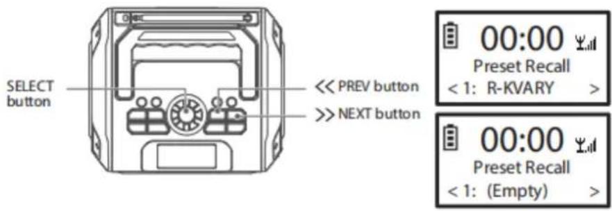 LENCO MCR113 - Preset Recall - 1