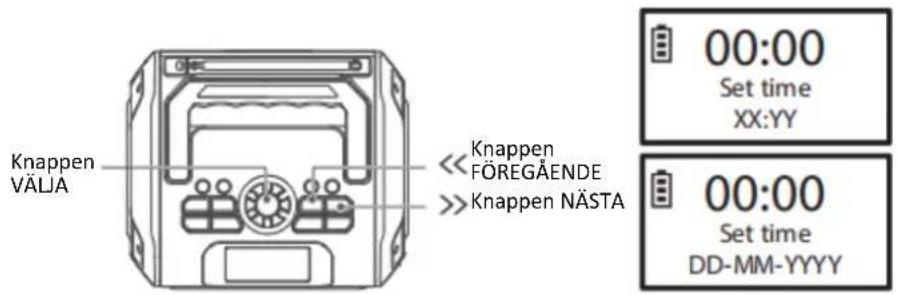 LENCO MCR113 - (Ställ in tid/datum) Ställa in tid och datum - 1
