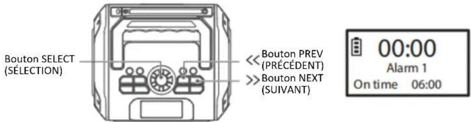LENCO MCR113 - 8.3.1Heure du réveil - 1
