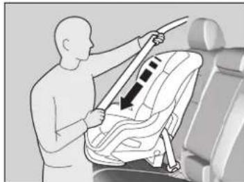 Honda CRV (2025) - Installation d'un siège d'enfant avec une ceinture sous-abdominale/épaulière - 2