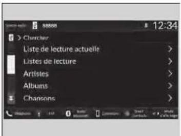 Honda CRV (2025) - Comment désir une chanson à partir de la liste de recherche de musique - 1