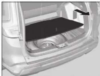 Honda CRV (2025) - Pourmettrele couvercle du plancher du compartmentutilaireen position basse - 1