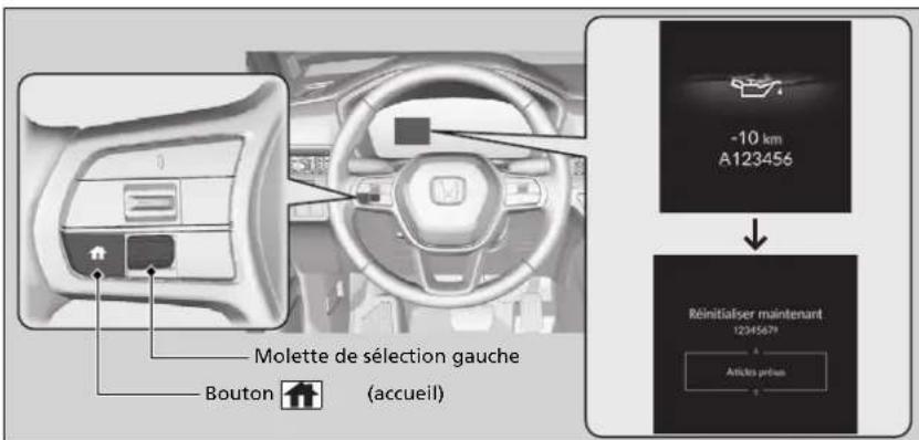 Honda CRV (2025) - Réinitialisation de l'affichage - 1