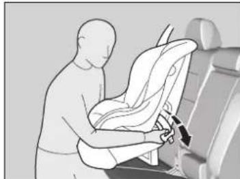 Honda CRV (2025) - Installation d'un siège d'enfant avec une ceinture sous-abdominale/épaulière - 1