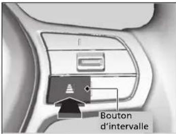 Honda CRV (2025) - Pour déterminer ou changer l'intervalle de suivi - 1