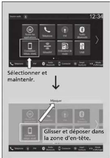 Honda CRV (2025) - Pour ajouter des icones d'applications à l'écran d'accueil - 2