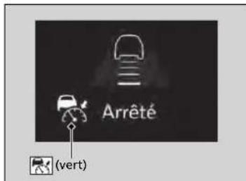 Honda CRV (2025) - Un vehicule devant est detecté dans le rayon d'action de l'ACC avec suivi à basse vitesse et ralentit jusqu'àu point de s'immobiliser - 2
