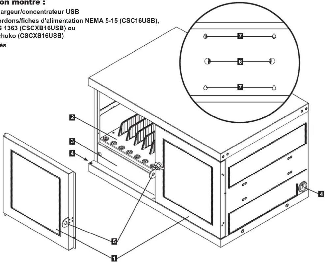 Tripp Lite CSCXB16USB - Non montré : - 1