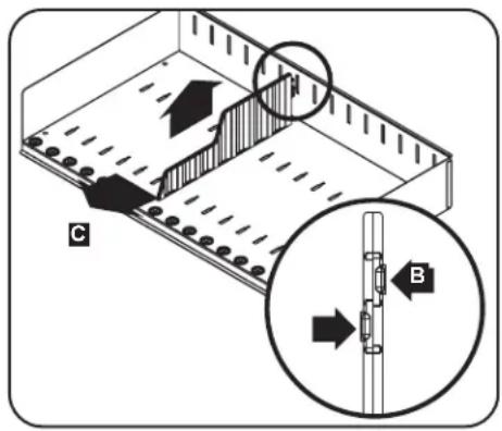 Tripp Lite CSCXB16USB - Réglage des séparateurs des étagères de rangement - 2