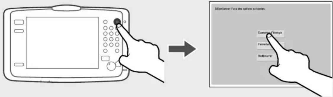 CANON imagePRESS C10000VP - Configuration du mode Economie d'énergie/Veille pour réduire la consommation électrique - 1