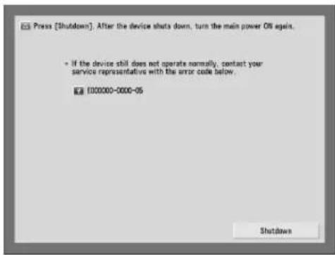 CANON imagePRESS C10000VP - If a message is displayed on the bottom of the screen: - 2