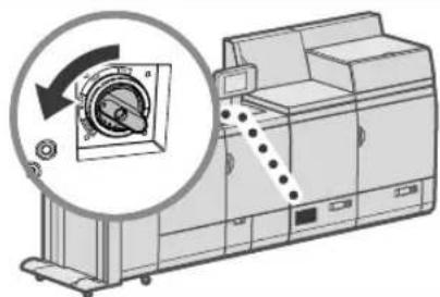 CANON imagePRESS C10000VP - Premere il pulsante di test nella parte posteriore della macchina. - 1