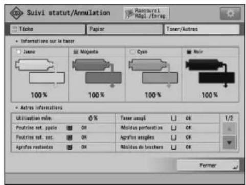 CANON imagePRESS C10000VP - Ecran [Toner/Autres] - 1