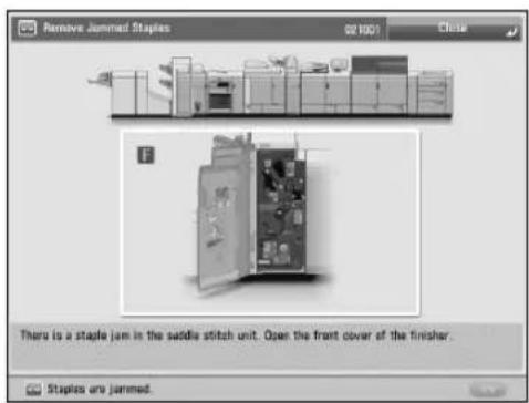 CANON imagePRESS C10000VP - Clearing Paper Jams and Staple Jams - 2