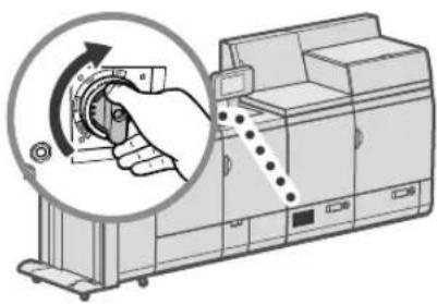 CANON imagePRESS C10000VP - Spostare il selettore dell'interruttore di sicurezza completenesso il basso fino a quando si arresta. - 1