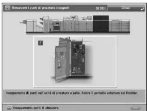 CANON imagePRESS C10000VP - Rimozione di inceppamenti carta e punti - 2