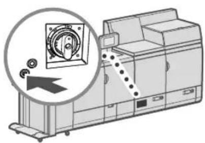 CANON imagePRESS C10000VP - Mettre l'interrupteur principal sur Arret. - 1