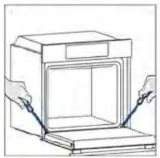 HAIER H6 ID46C3HTB1 - BUITEN DE OVEN: Verwijdersen en reinigen van de glazen deur - 1