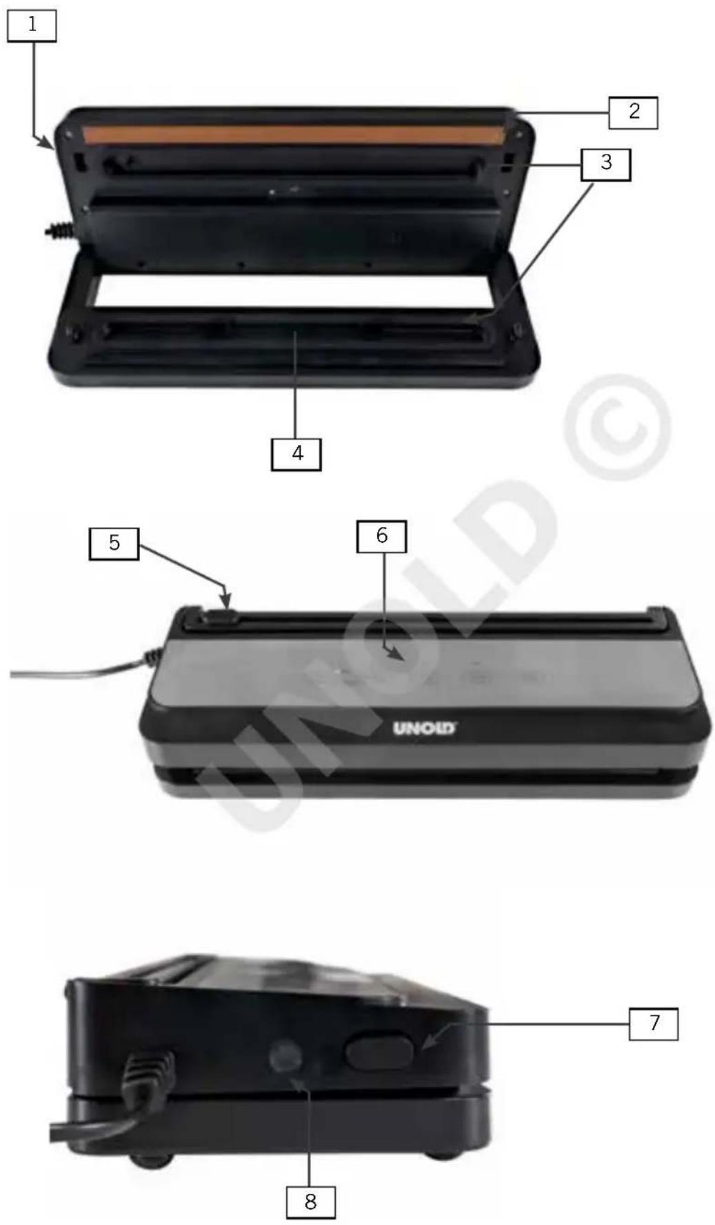 UNOLD Food Saver 48055 - Instrukcja obsługi Model 48055 - 1