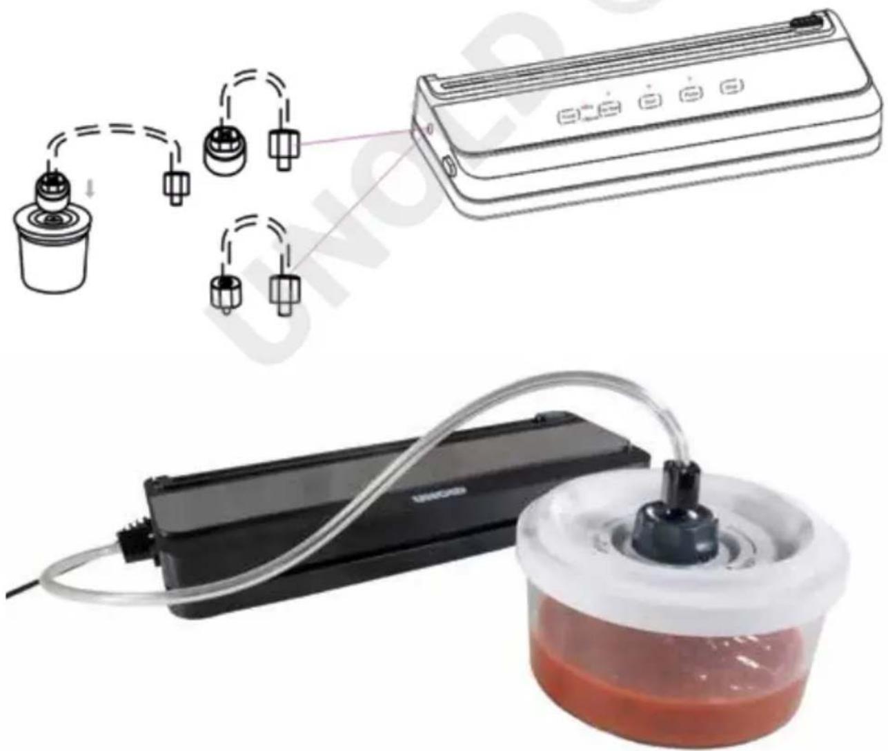 UNOLD Food Saver 48055 - Öffnen der Vakuumierbehälter - 1