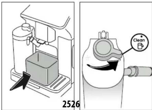 DELONGHI Magnifica Plus ECAM320.70.SB - Cleaning the milk carafe after use - 1