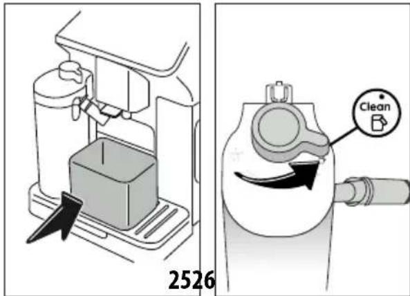 DELONGHI Magnifica Plus ECAM320.70.SB - Nettoyage de la carafe de lait après utilisation - 1