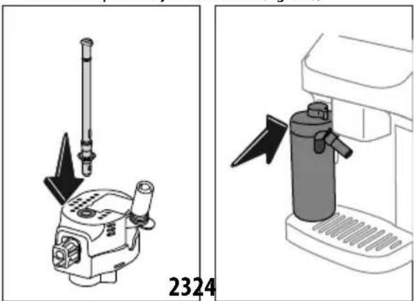 DELONGHI Magnifica Plus ECAM320.70.SB - Llenado y colocacion de la jarra de leche - 2