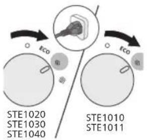 PHILIPS STE1010 - Zmena nastavenia pary - 1
