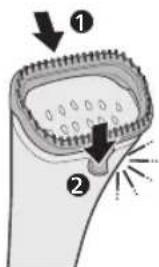 PHILIPS STE1010 - Inserimento della spazzola - 1