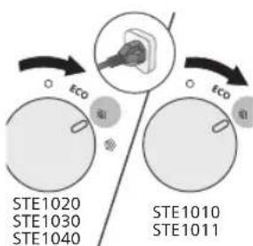 PHILIPS STE1010 - Changing the steam settings - 1