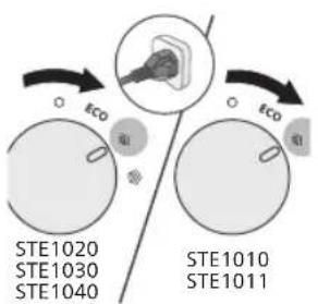 PHILIPS STE1010 - Andering af dampindstillinger - 1