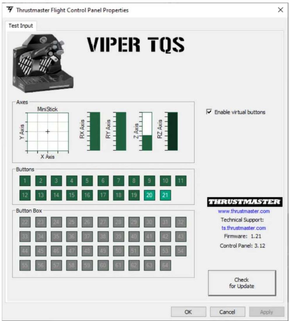 THRUSTMASTER Viper TQS - Enable virtual buttons :(r - 1