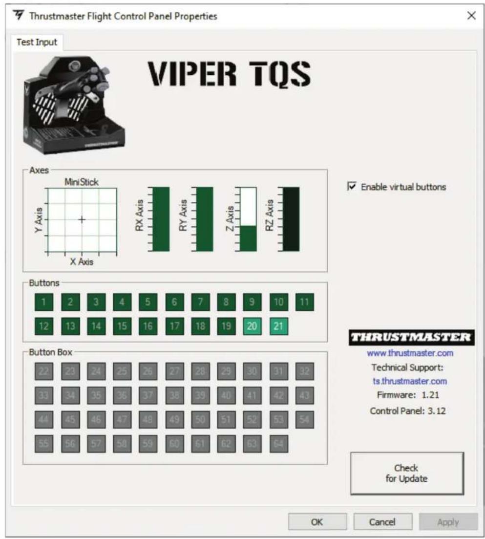 THRUSTMASTER Viper TQS - Enable virtual buttons (BknHouHTb BnptyaJIbHbIe KhoIKN) - 1