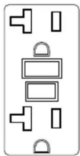 Generac G0068640 - Prise double 120 V c.a. 20 A à DDFT - 1