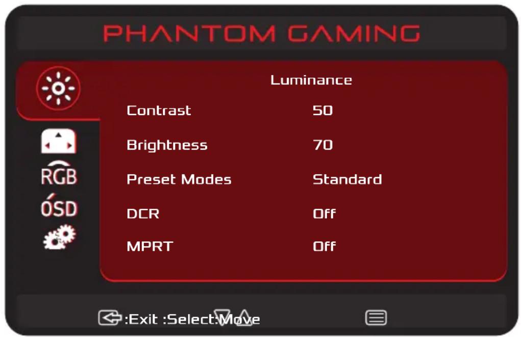 ASROCK PG27QFT1B - Menus OSD - 1