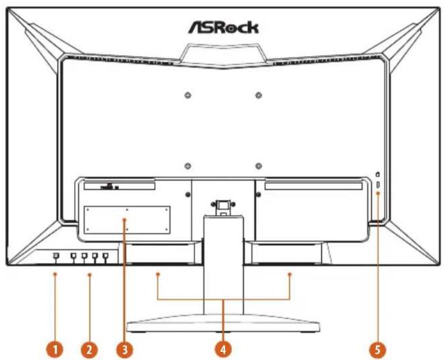ASROCK PG27QFT1B - Vue arrêté - 1