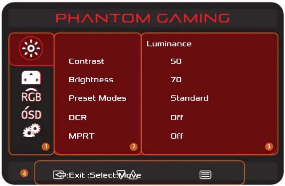 ASROCK PG27QFT1B - Acceder au menu OSD - 1